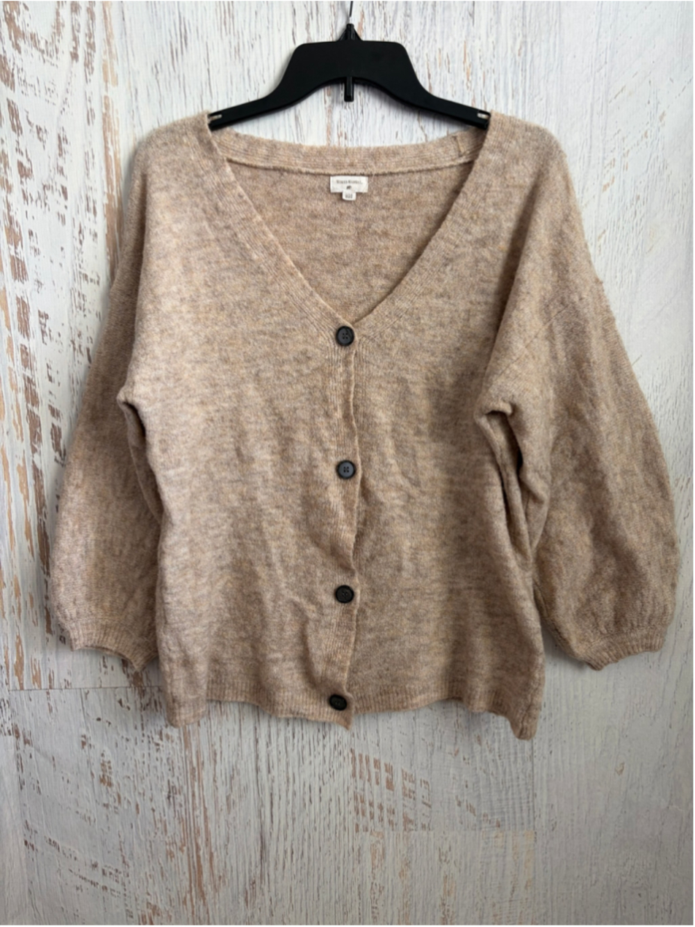 Women's World Market Beige Cardigan Sweater one size